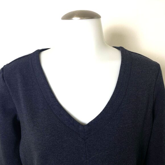 Athleta Ponte Casual Gray Knee Length Knit Travel Dress with Pockets Medium - Picture 4 of 9